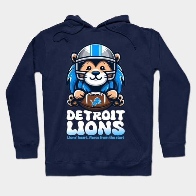 Detroit lions Hoodie by AOAOCreation